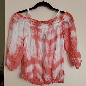 Women's Off-Shoulder Tie-Dye Top
